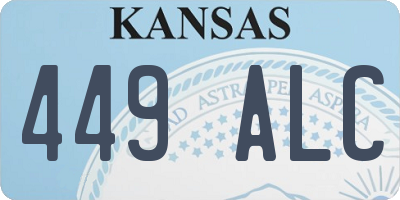KS license plate 449ALC