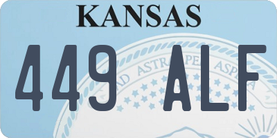 KS license plate 449ALF