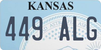 KS license plate 449ALG