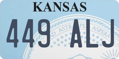 KS license plate 449ALJ
