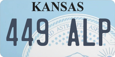 KS license plate 449ALP
