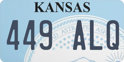 KS license plate 449ALQ