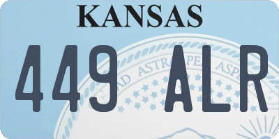 KS license plate 449ALR