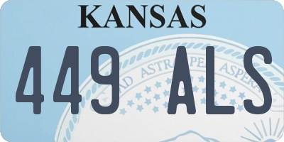 KS license plate 449ALS