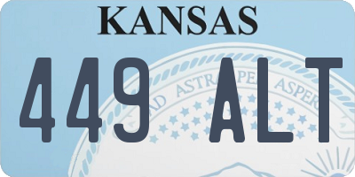 KS license plate 449ALT