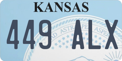 KS license plate 449ALX