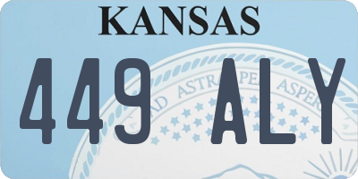 KS license plate 449ALY