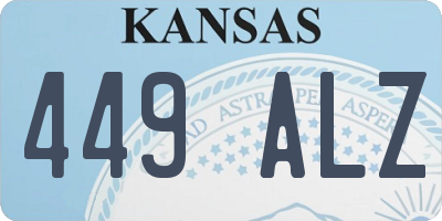 KS license plate 449ALZ