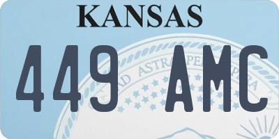 KS license plate 449AMC