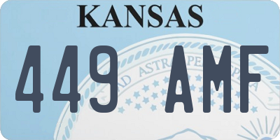 KS license plate 449AMF