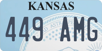 KS license plate 449AMG