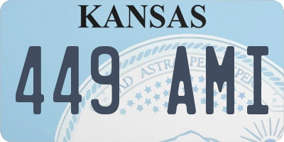 KS license plate 449AMI