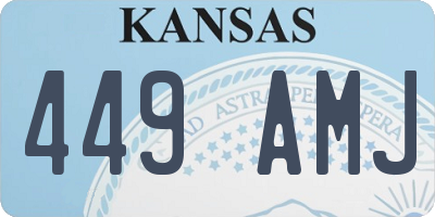 KS license plate 449AMJ