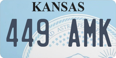 KS license plate 449AMK