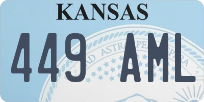 KS license plate 449AML
