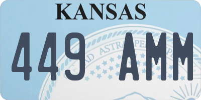 KS license plate 449AMM