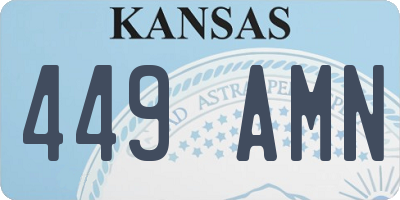 KS license plate 449AMN