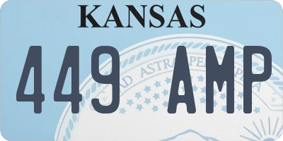 KS license plate 449AMP