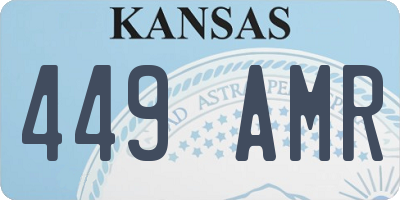 KS license plate 449AMR