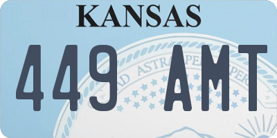 KS license plate 449AMT