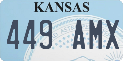 KS license plate 449AMX