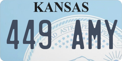 KS license plate 449AMY