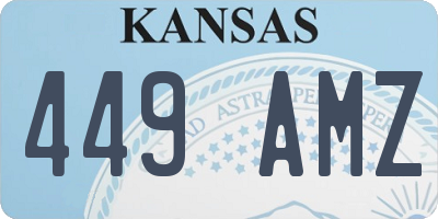 KS license plate 449AMZ