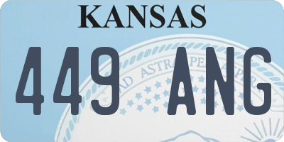 KS license plate 449ANG