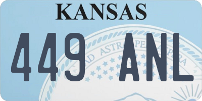 KS license plate 449ANL
