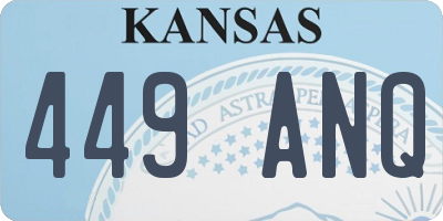 KS license plate 449ANQ