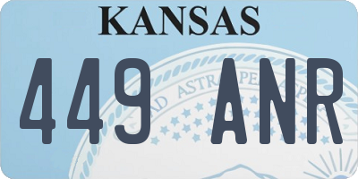 KS license plate 449ANR