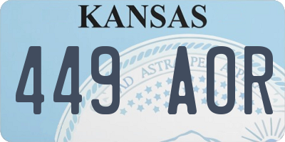 KS license plate 449AOR