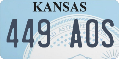 KS license plate 449AOS