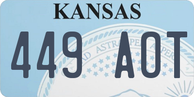 KS license plate 449AOT