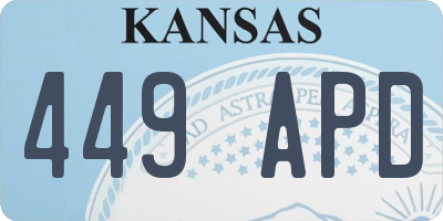 KS license plate 449APD