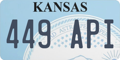 KS license plate 449API
