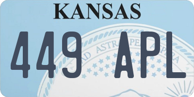 KS license plate 449APL