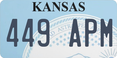 KS license plate 449APM