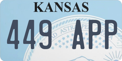 KS license plate 449APP