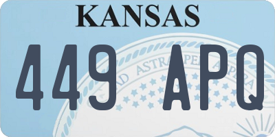 KS license plate 449APQ