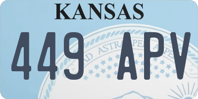 KS license plate 449APV