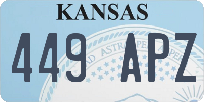 KS license plate 449APZ
