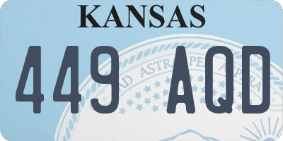 KS license plate 449AQD