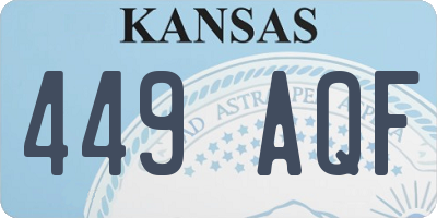 KS license plate 449AQF