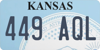 KS license plate 449AQL