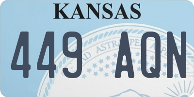 KS license plate 449AQN