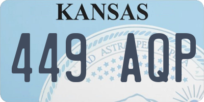 KS license plate 449AQP