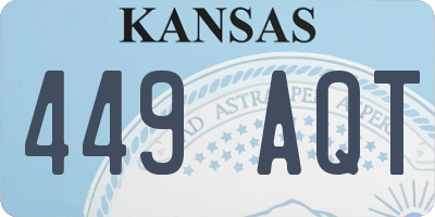 KS license plate 449AQT
