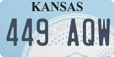KS license plate 449AQW