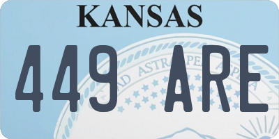 KS license plate 449ARE